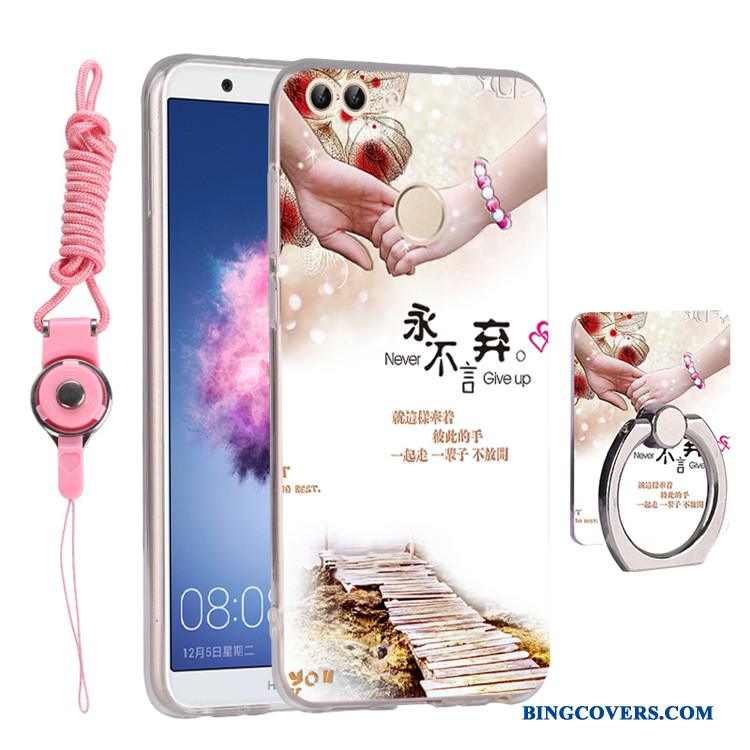Huawei P Smart Anti-fald Lyserød Silikone Telefon Etui