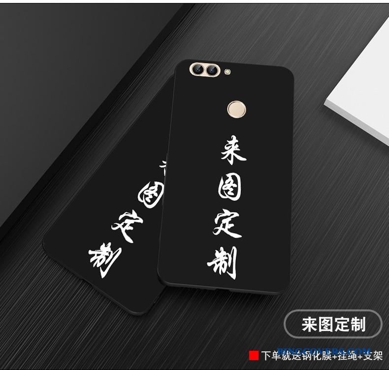 Huawei P Smart Cover Silikone Tilpas Telefon Etui Sort Anti-fald Af Personlighed