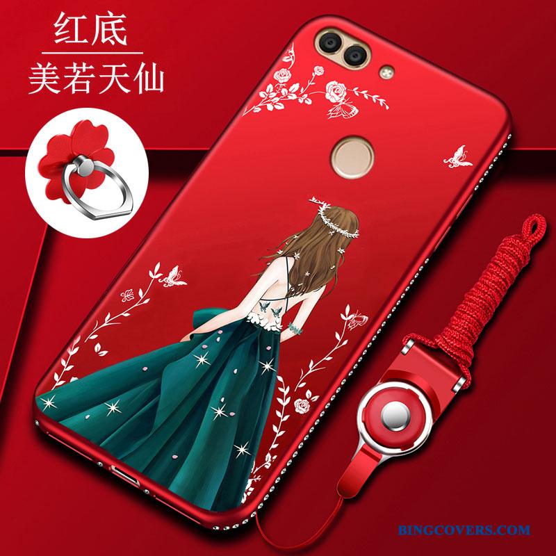 Huawei P Smart Etui Cover Anti-fald Telefon Nubuck Sort Beskyttelse