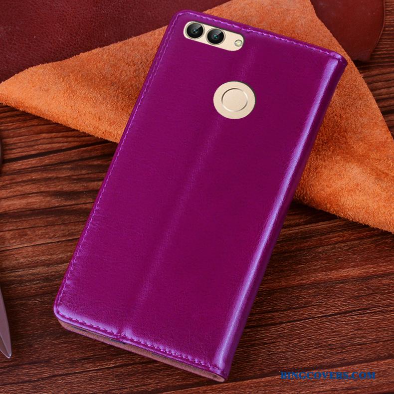 Huawei P Smart Folio Cover Rød Anti-fald Telefon Etui Beskyttelse Lædertaske