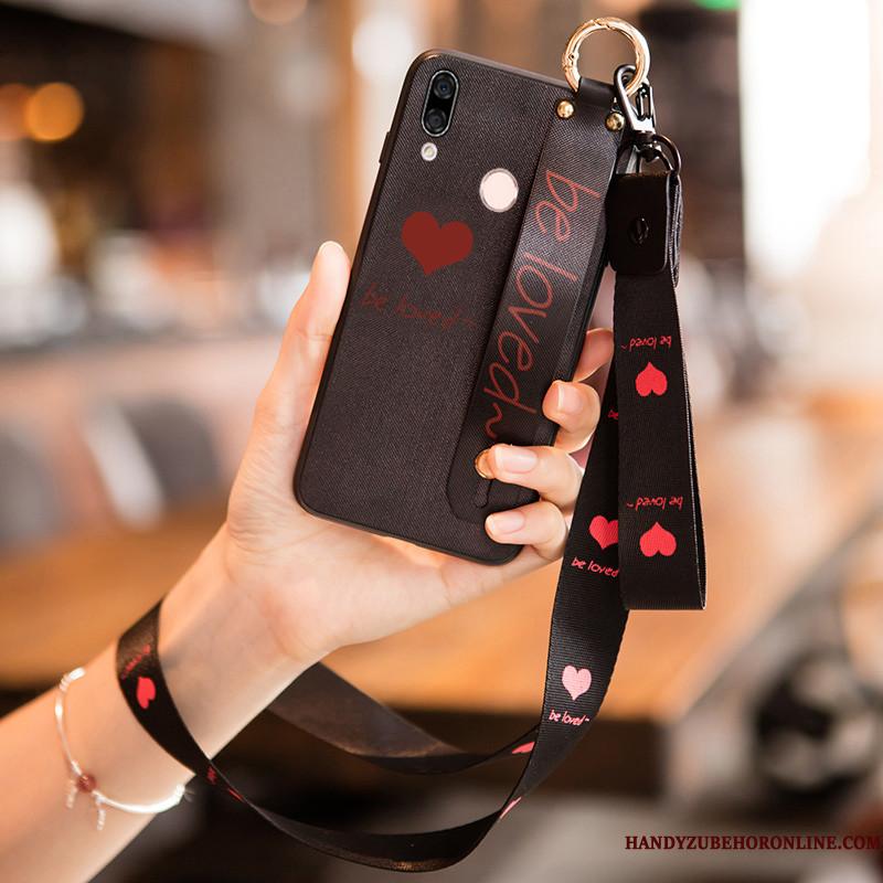 Huawei P Smart+ Kærlighed Silikone Hængende Ornamenter Cover Blød Beskyttelse Etui