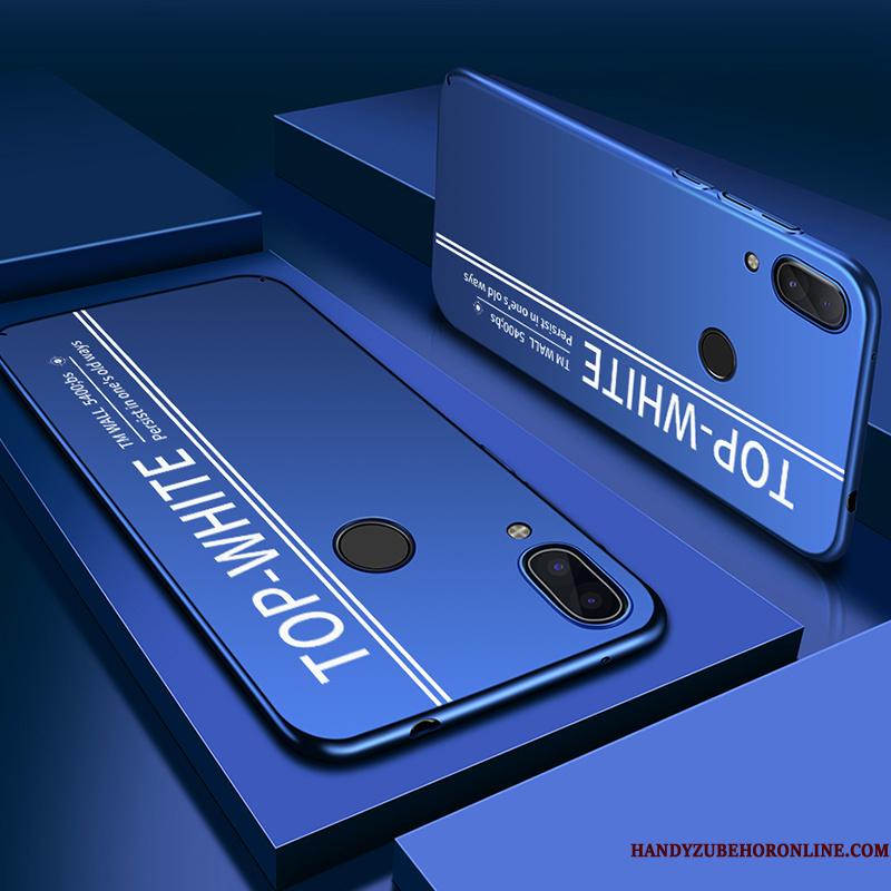 Huawei P Smart+ Nubuck Kreativ Alt Inklusive Trendy Blå Tynd Telefon Etui