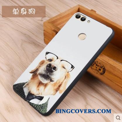 Huawei P Smart Nubuck Silikone Gul Cover Telefon Etui