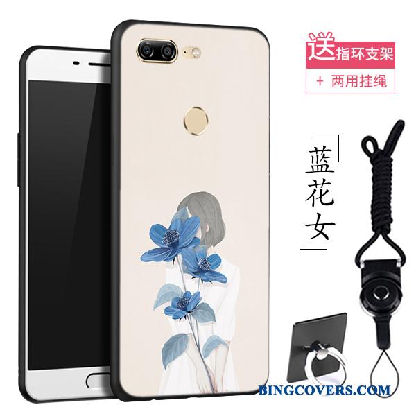 Huawei P Smart Nubuck Telefon Etui Hvid Elskeren Beskyttelse Cover Blød