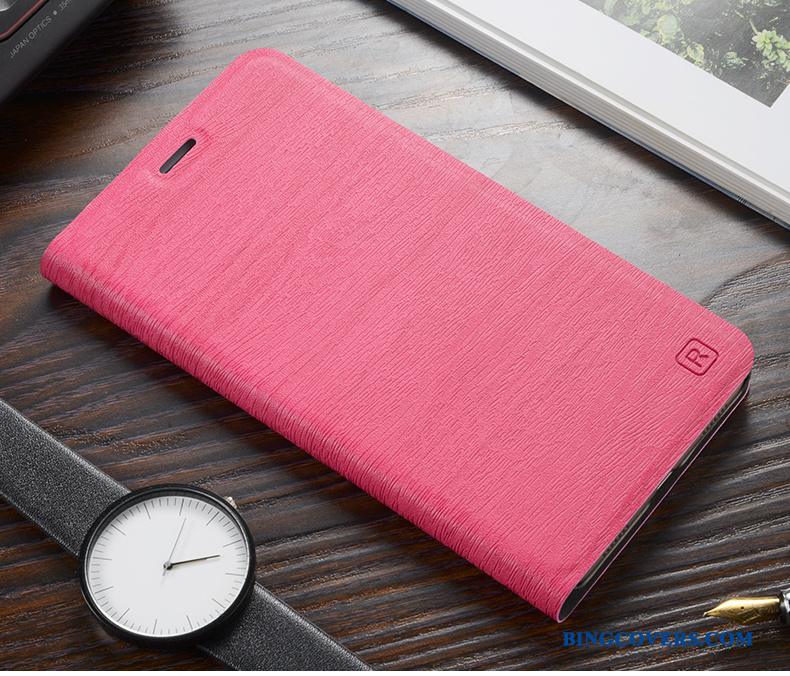 Huawei P Smart Rød Telefon Etui Folio Beskyttelse Lædertaske