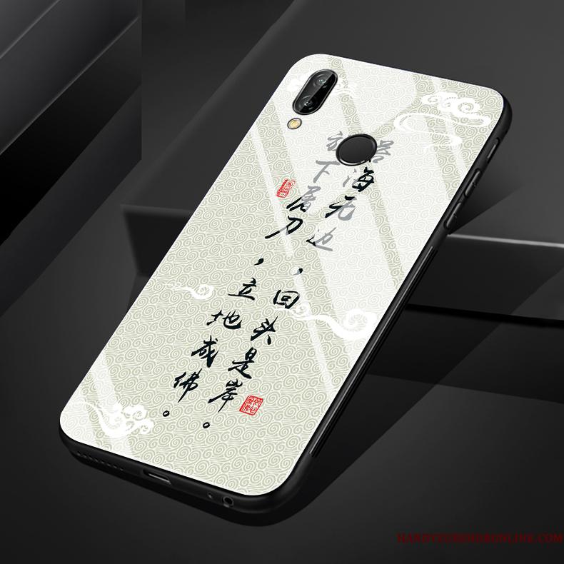 Huawei P Smart+ Silikone Hemming Kreativ Buddha Hjerte Telefon Etui Kinesisk Stil