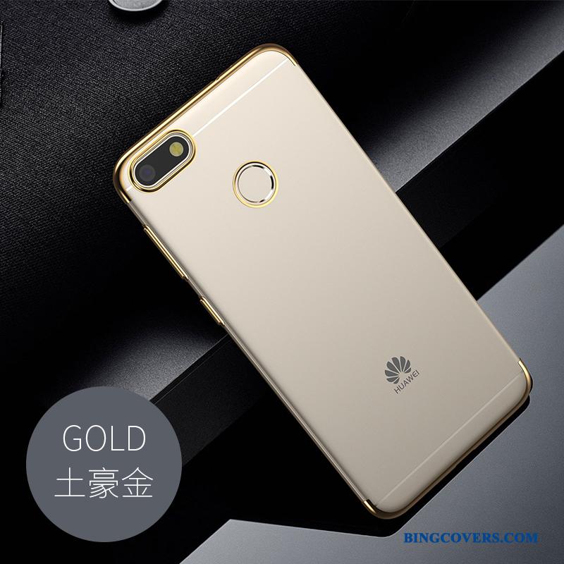 Huawei P Smart Sort Silikone Blød Gennemsigtig Beskyttelse Telefon Etui Cover