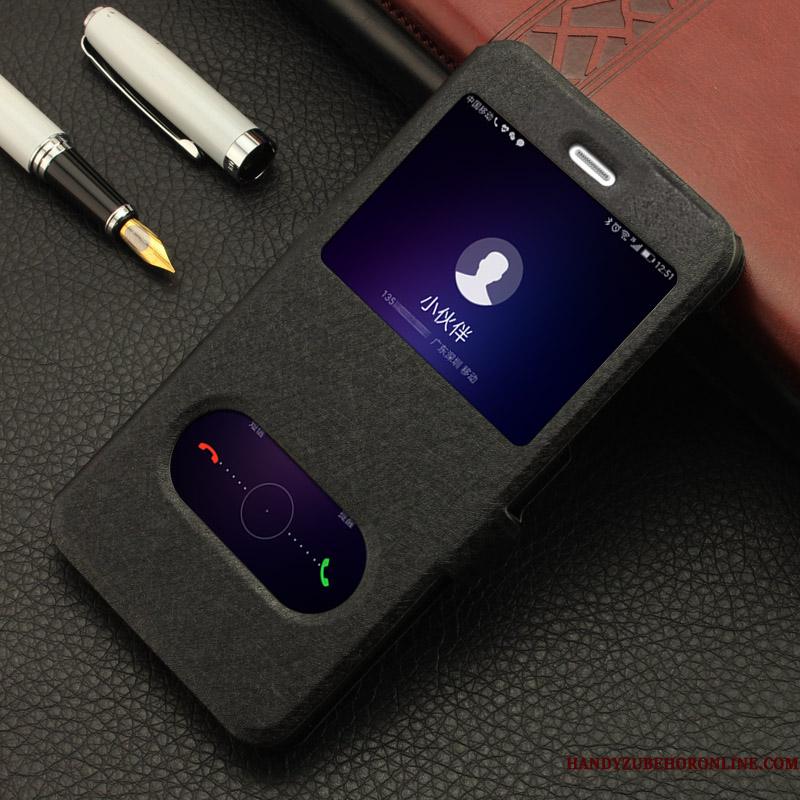Huawei P Smart+ Telefon Etui Mobiltelefon Folio Cover Beskyttelse Lædertaske Guld