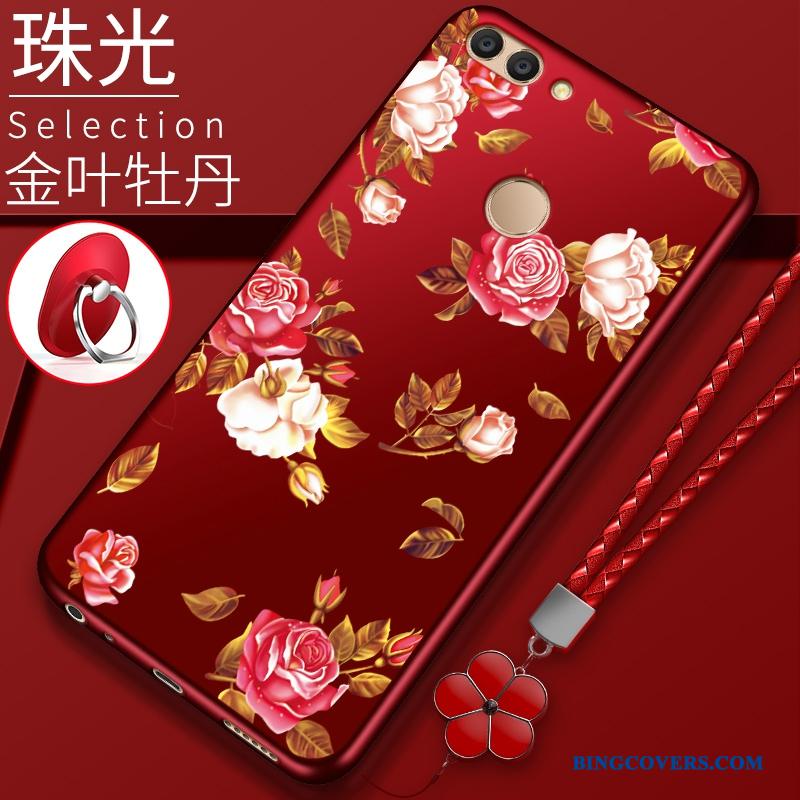 Huawei P Smart Telefon Etui Silikone Anti-fald Rød Cover Alt Inklusive Beskyttelse