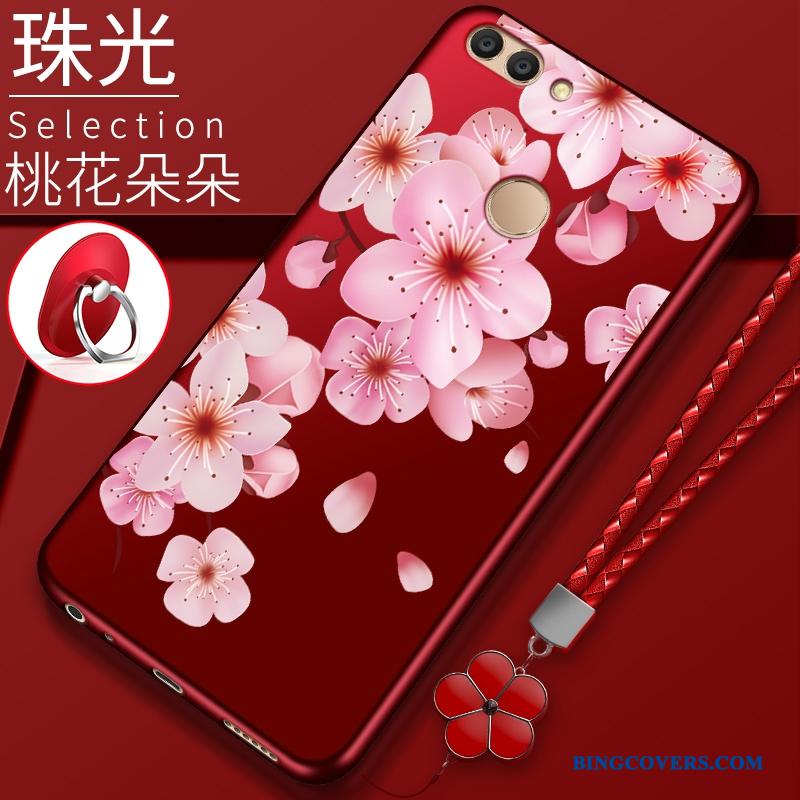 Huawei P Smart Telefon Etui Silikone Anti-fald Rød Cover Alt Inklusive Beskyttelse