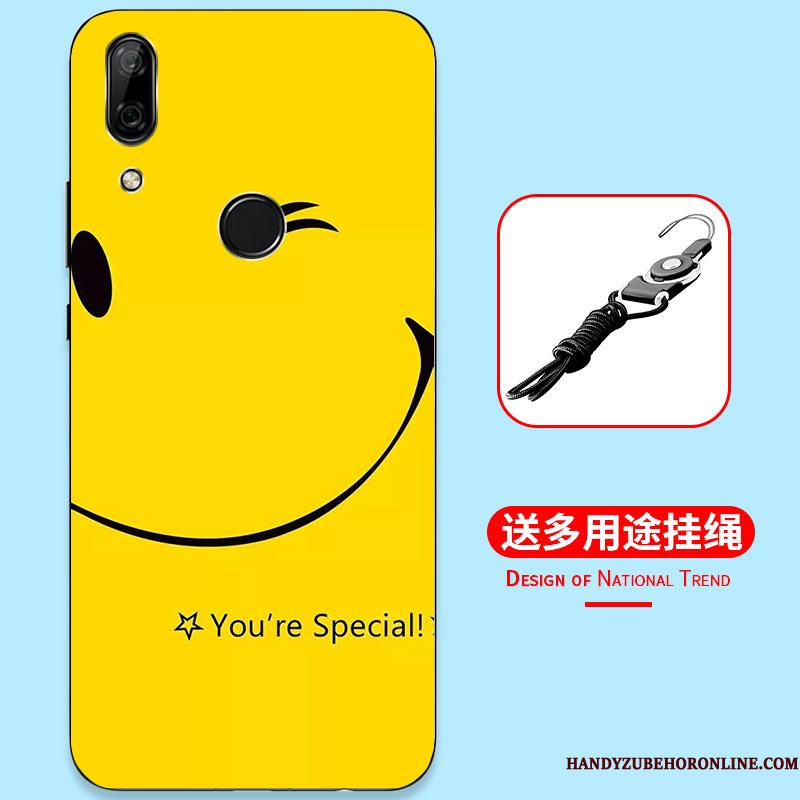 Huawei P Smart Z Etui Af Personlighed Malet Beskyttelse Sort Cover Alt Inklusive Silikone