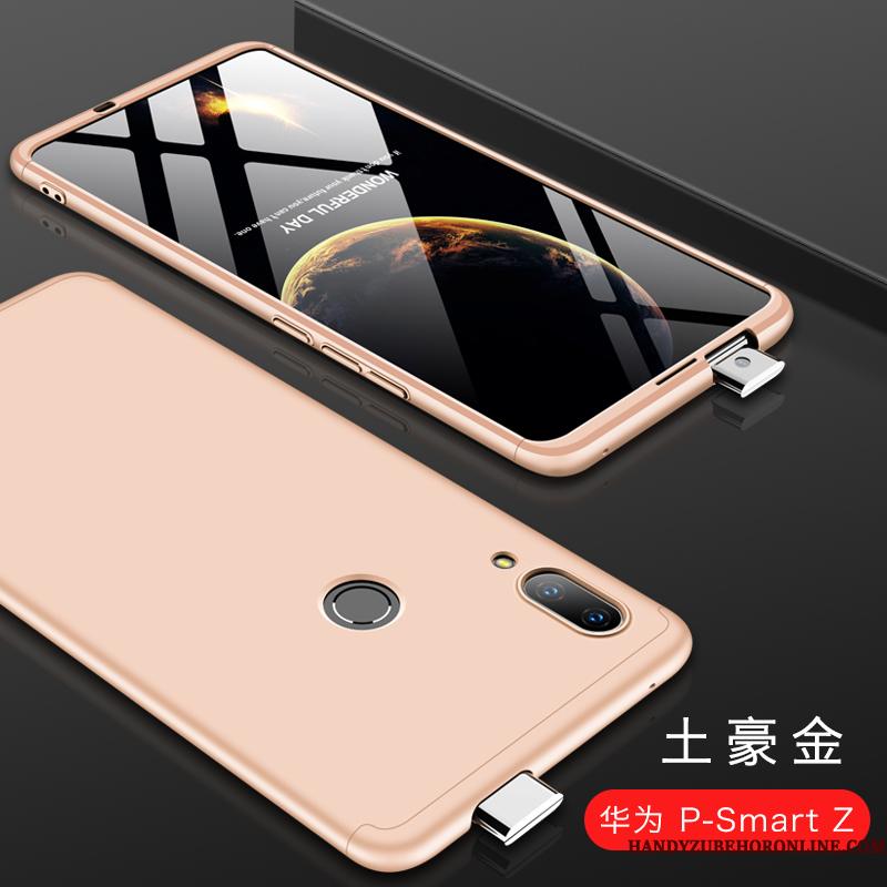 Huawei P Smart Z Etui Anti-fald Cover Glas Nubuck Rød Telefon
