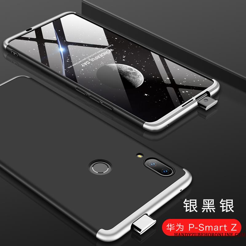 Huawei P Smart Z Etui Anti-fald Cover Glas Nubuck Rød Telefon
