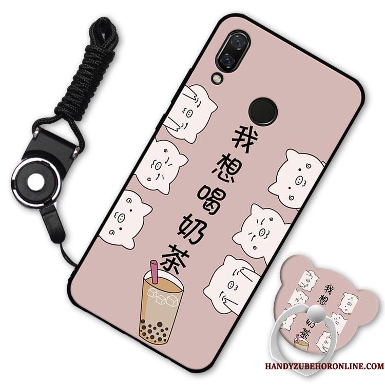 Huawei P Smart Z Ferskentræ Hængende Ornamenter Telefon Etui Cool Blæk Support Simpel