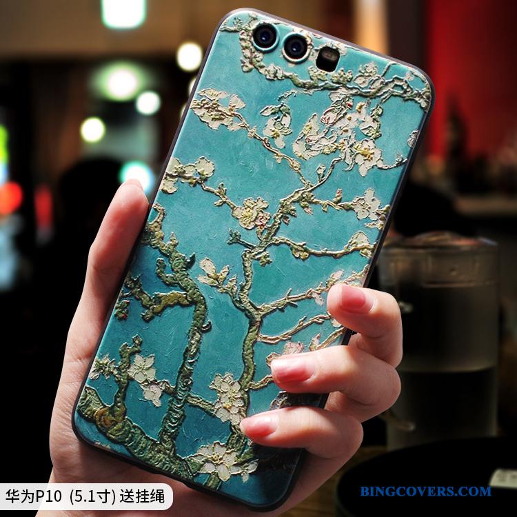Huawei P10 Alt Inklusive Gul Blød Telefon Etui Cover Anti-fald Hængende Ornamenter