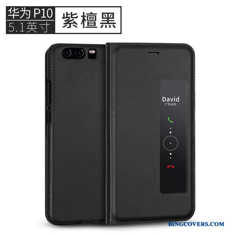 Huawei P10 Anti-fald Cover Lædertaske Alt Inklusive Telefon Etui Blå Clamshell