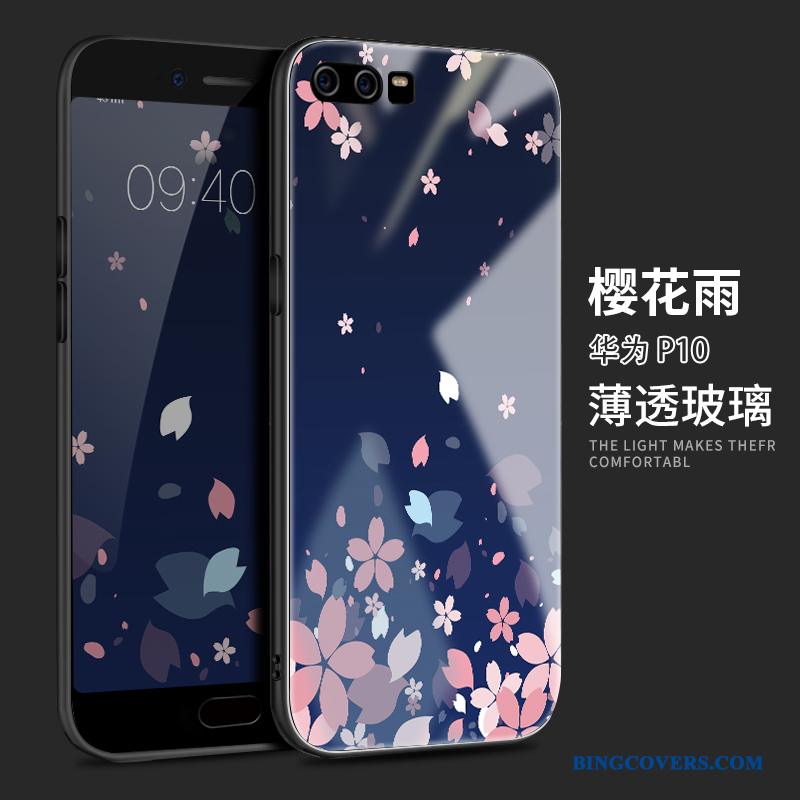 Huawei P10 Etui Glas Beskyttelse Anti-fald Kreativ Silikone Trendy Lilla