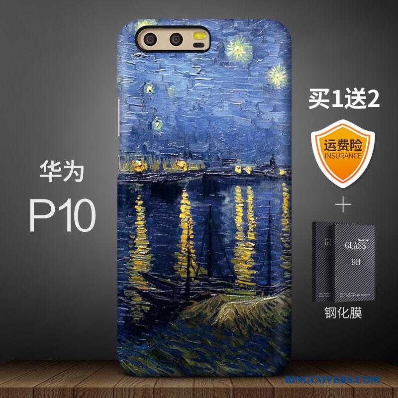 Huawei P10 Etui Kreativ Anti-fald Nubuck Af Personlighed Gul Høj Trendy