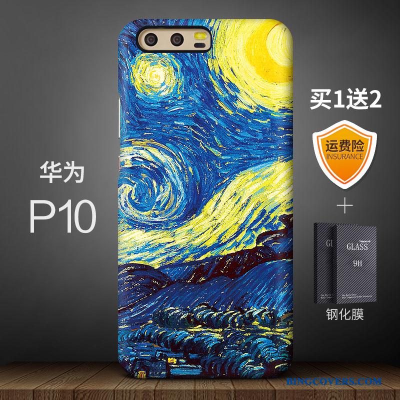 Huawei P10 Etui Kreativ Anti-fald Nubuck Af Personlighed Gul Høj Trendy