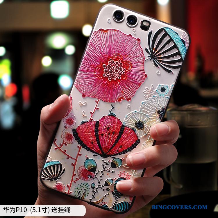 Huawei P10 Etui Silikone Blød Lyserød Anti-fald Kreativ Trend Af Personlighed