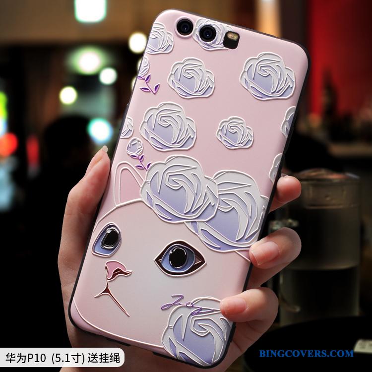Huawei P10 Etui Smuk Lyseblå Beskyttelse Silikone Cover Cartoon Kreativ
