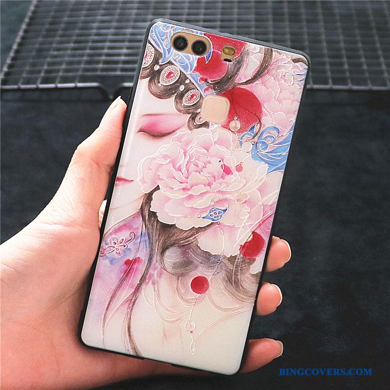 Huawei P10 Hua Dan Anti-fald Af Personlighed Telefon Etui Kreativ Nubuck Farve