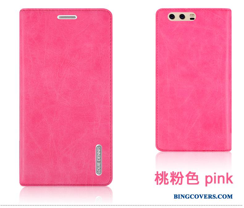 Huawei P10 Lædertaske Clamshell Etui Beskyttelse Anti-fald Blå Telefon