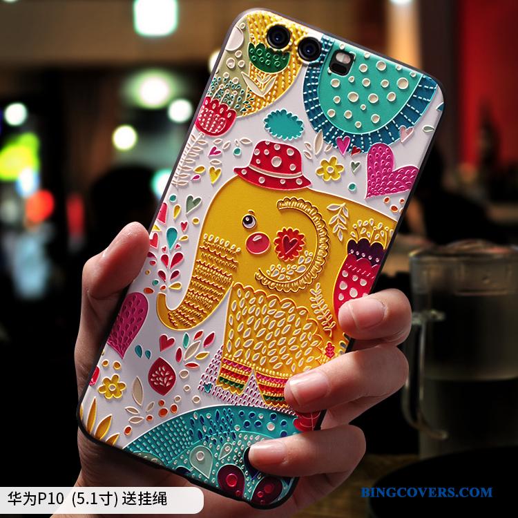Huawei P10 Plus Af Personlighed Trend Kreativ Nubuck Gul Telefon Etui Anti-fald
