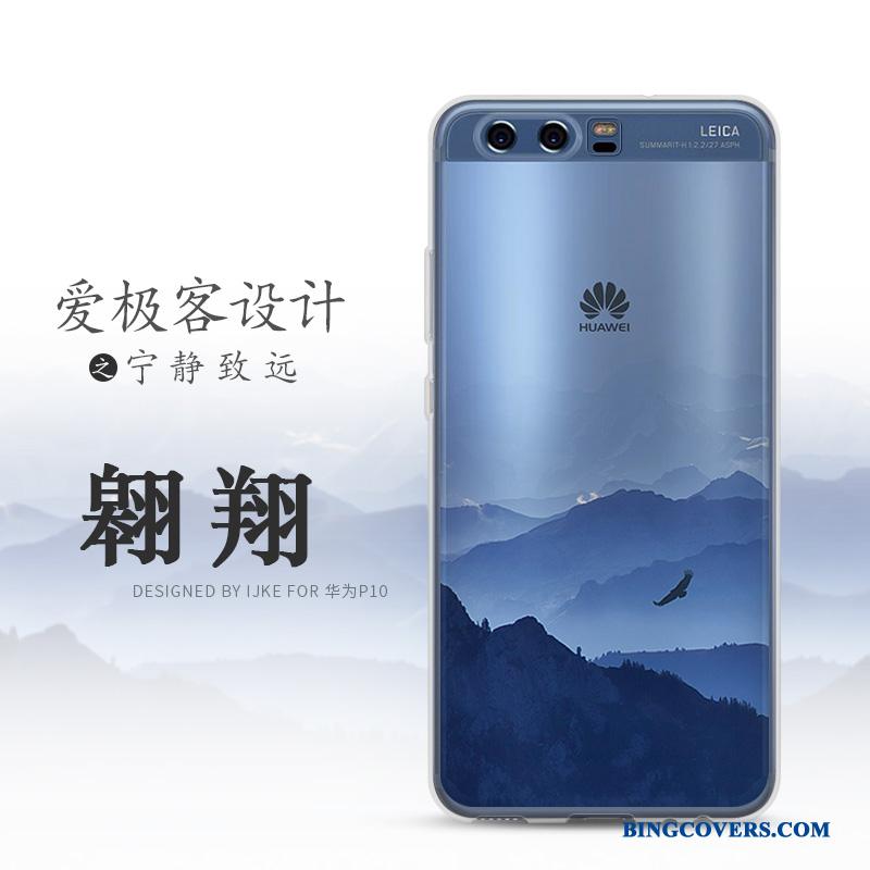 Huawei P10 Plus Anti-fald Cover Sort Beskyttelse Silikone Mobiltelefon Etui