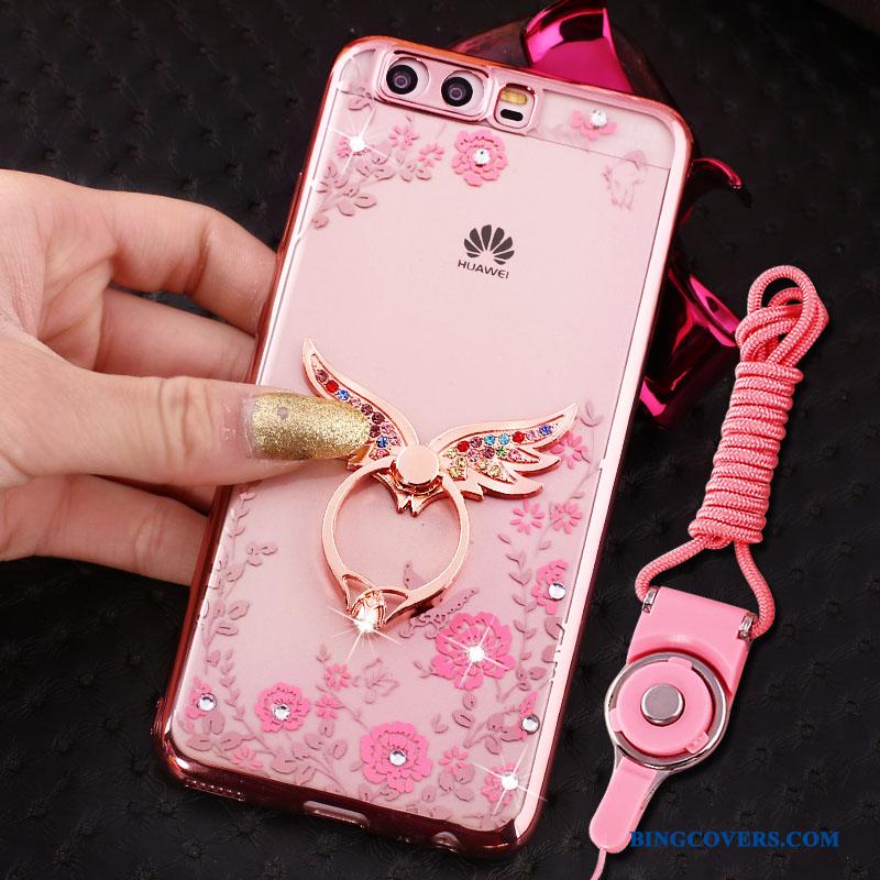 Huawei P10 Plus Beskyttelse Telefon Etui Pu Alt Inklusive Blød Hængende Ornamenter Cover