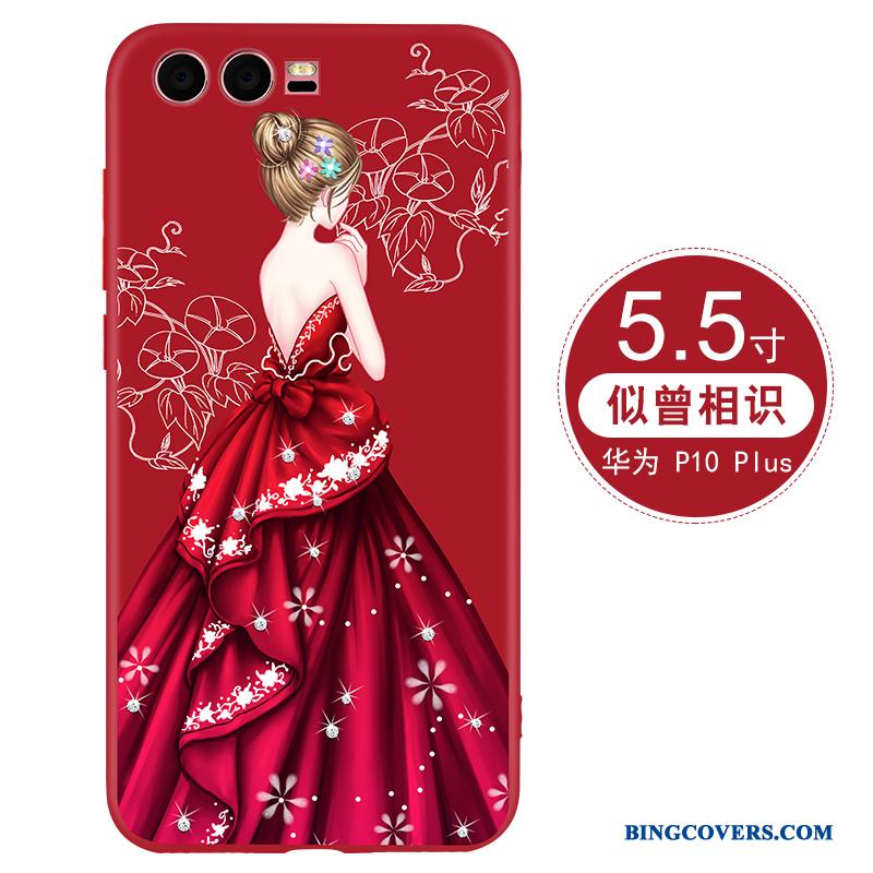 Huawei P10 Plus Blød Rød Cover Af Personlighed Silikone Telefon Etui Beskyttelse