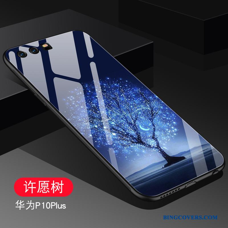 Huawei P10 Plus Cover Af Personlighed Anti-fald Glas Trendy Kreativ Telefon Etui