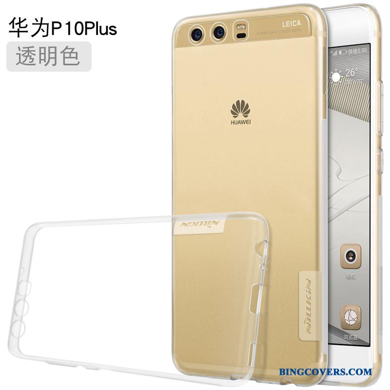 Huawei P10 Plus Etui Anti-fald Beskyttelse Cover Mobiltelefon Silikone Tynd Gennemsigtig