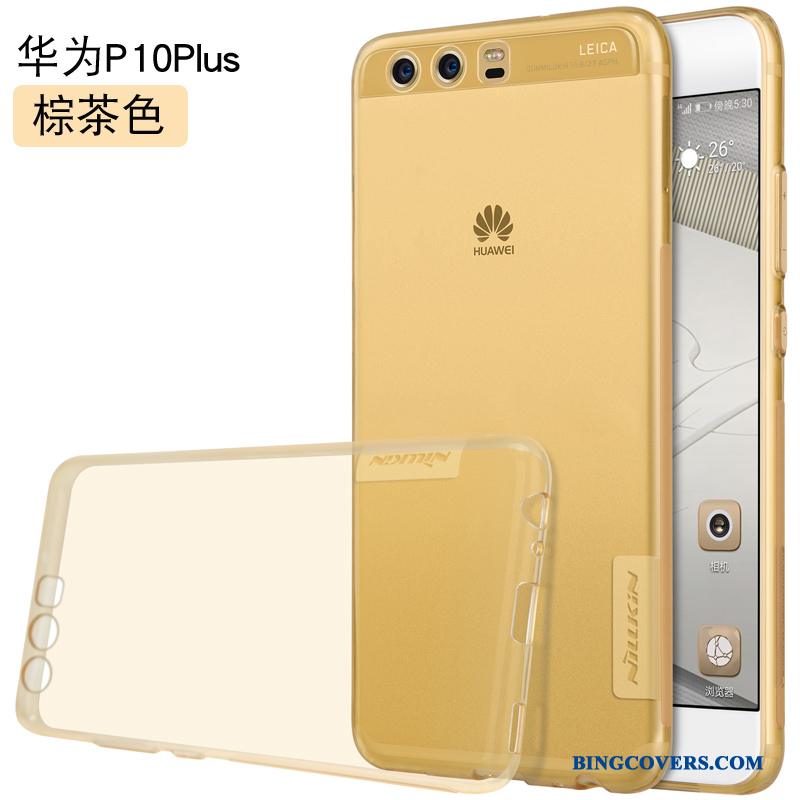 Huawei P10 Plus Etui Anti-fald Beskyttelse Cover Mobiltelefon Silikone Tynd Gennemsigtig