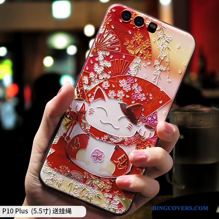 Huawei P10 Plus Etui Kat Alt Inklusive Silikone Tynd Cover Kreativ Af Personlighed