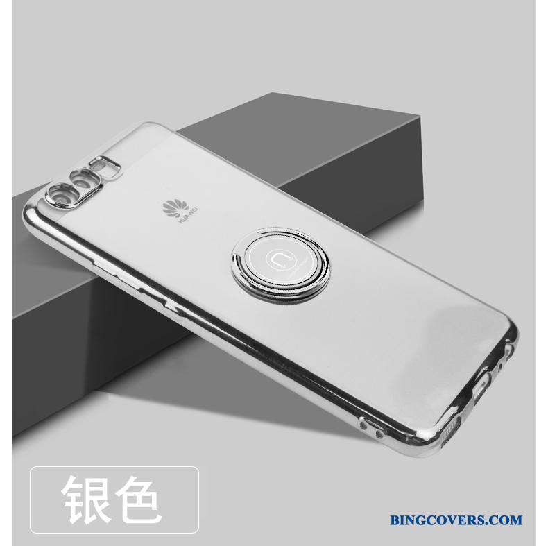 Huawei P10 Plus Etui Magnetisk Beskyttelse Ring Anti-fald Lyserød Blød