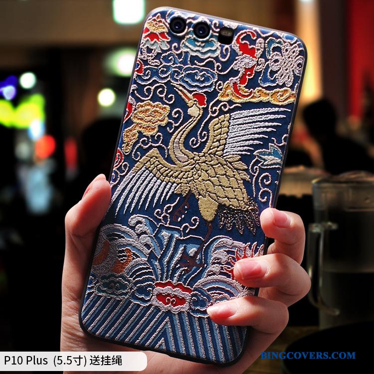 Huawei P10 Plus Hængende Ornamenter Cover Telefon Etui Beskyttelse Anti-fald Alt Inklusive Kinesisk Stil