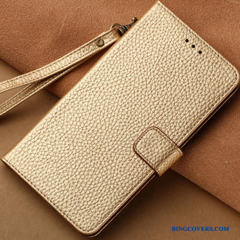 Huawei P10 Plus Lædertaske Clamshell Cover Hængende Ornamenter Telefon Etui Alt Inklusive Silikone