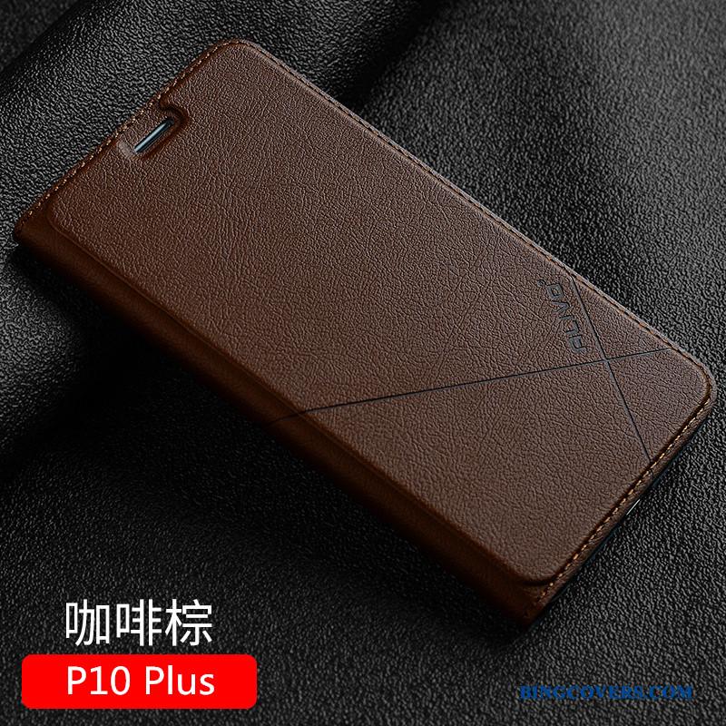 Huawei P10 Plus Lædertaske Cover Beskyttelse Rosa Guld Clamshell Anti-fald Telefon Etui