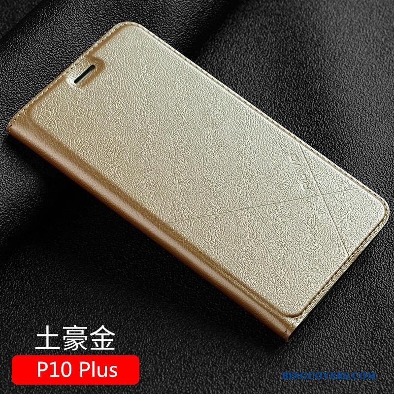 Huawei P10 Plus Lædertaske Cover Beskyttelse Rosa Guld Clamshell Anti-fald Telefon Etui