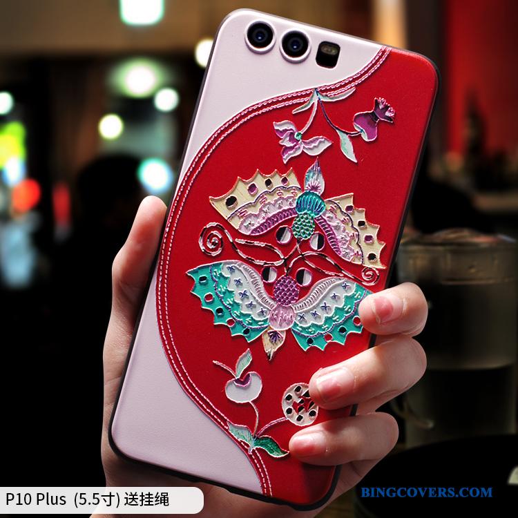 Huawei P10 Plus Silikone Kinesisk Stil Kreativ Alt Inklusive Telefon Etui Af Personlighed Vintage