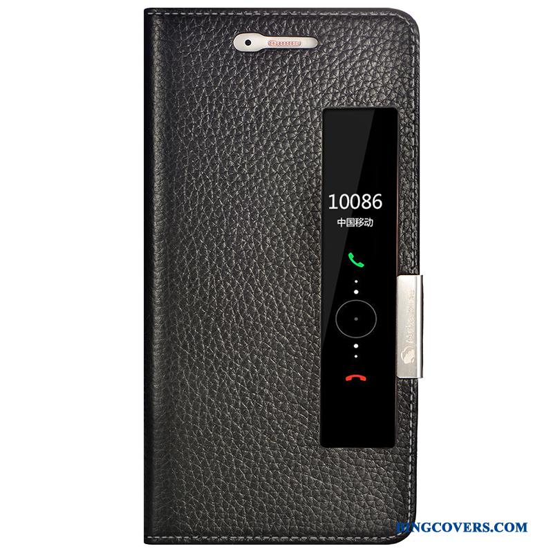 Huawei P10 Plus Telefon Etui Beskyttelse Lædertaske Folio Cover Rød