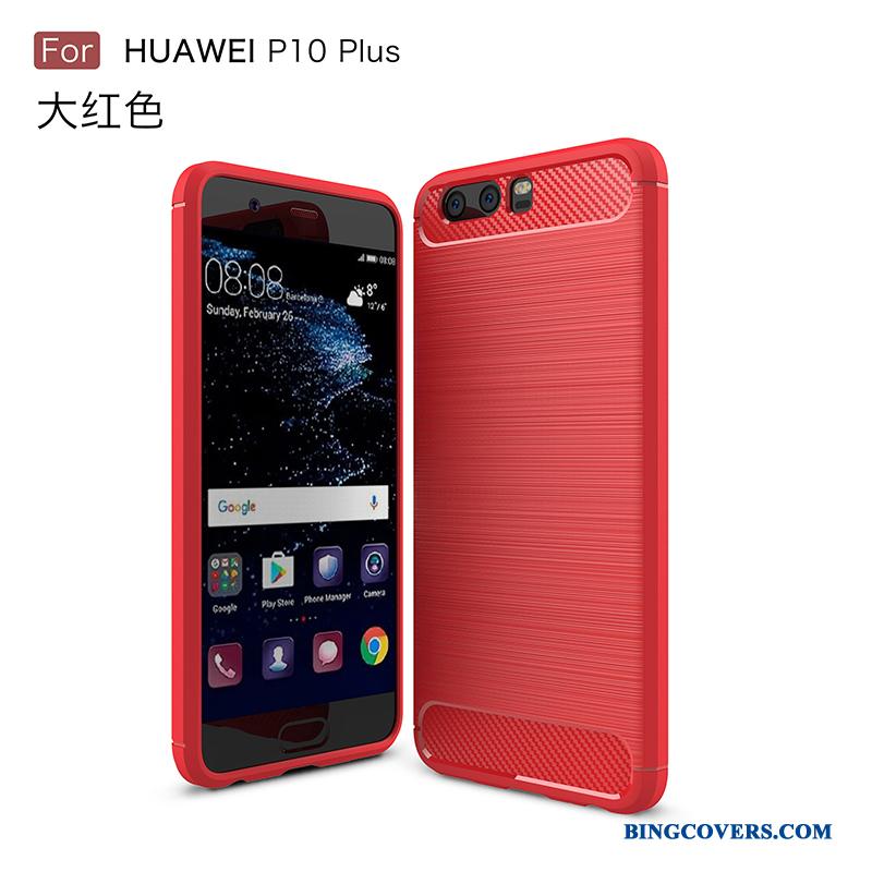 Huawei P10 Plus Telefon Etui Nubuck Beskyttelse Fiber Blød Anti-fald Silikone