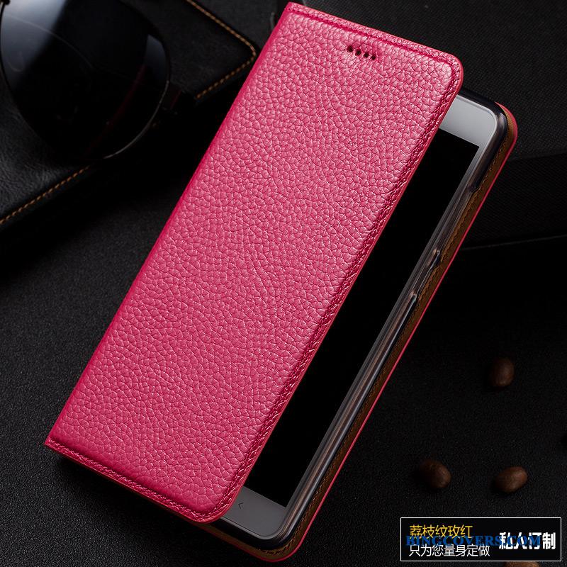 Huawei P10 Sort Telefon Etui Mobiltelefon Anti-fald Lædertaske Litchi Beskyttelse