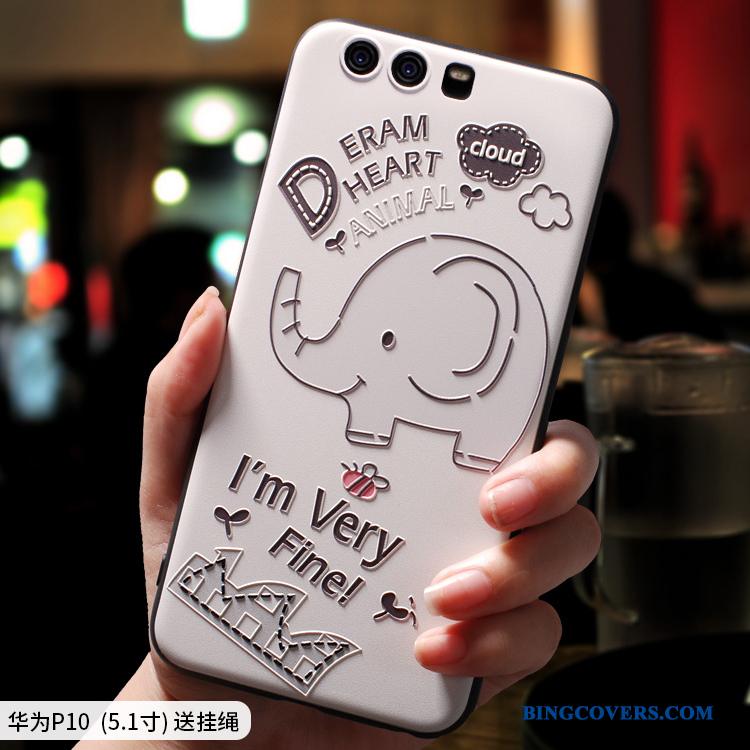 Huawei P10 Telefon Etui Alt Inklusive Beskyttelse Blød Anti-fald Hængende Ornamenter Af Personlighed