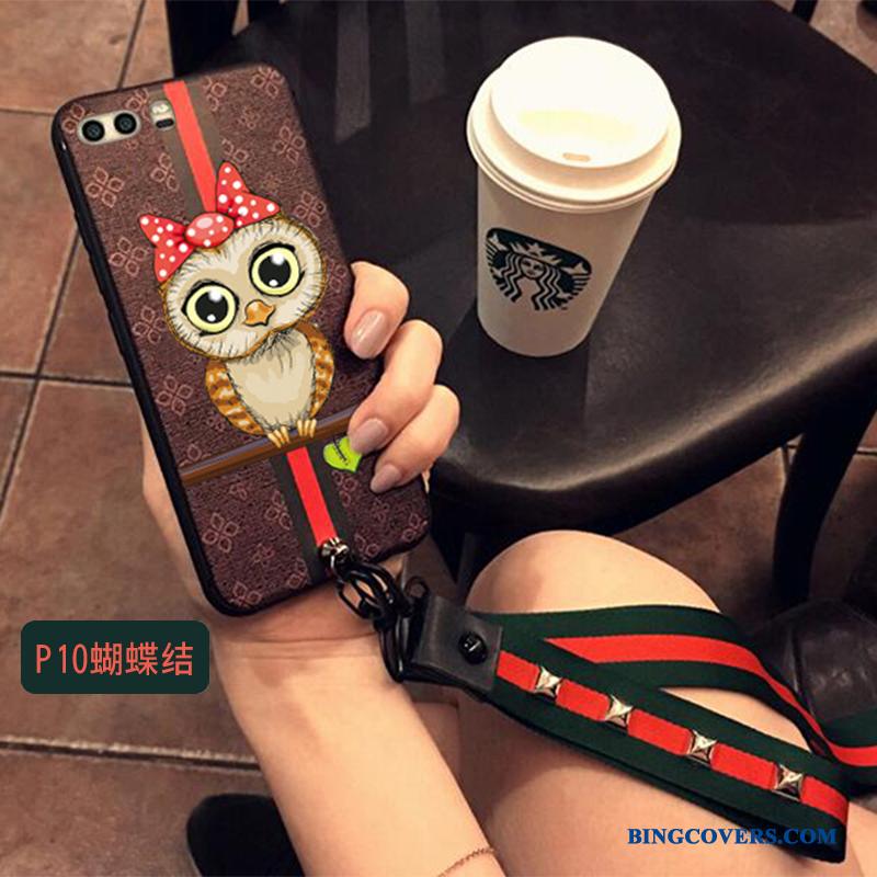 Huawei P10 Telefon Etui Cover Hængende Ornamenter Anti-fald Alt Inklusive Silikone Beskyttelse