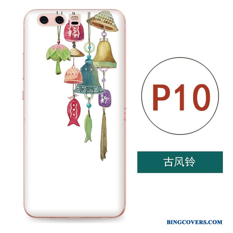 Huawei P10 Telefon Etui Lyseblå Beskyttelse Cover Kreativ Relief Hængende Ornamenter