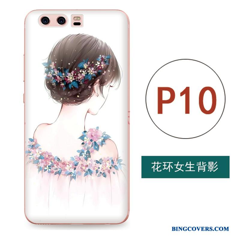 Huawei P10 Telefon Etui Lyseblå Beskyttelse Cover Kreativ Relief Hængende Ornamenter