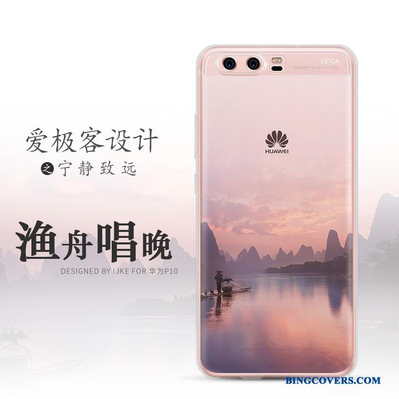 Huawei P10 Telefon Etui Scenery Beskyttelse Silikone Blød Anti-fald Cover