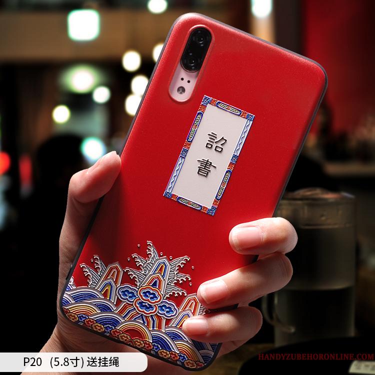 Huawei P20 Alt Inklusive Cover Telefon Etui Hængende Ornamenter Trendy Elskeren Net Red